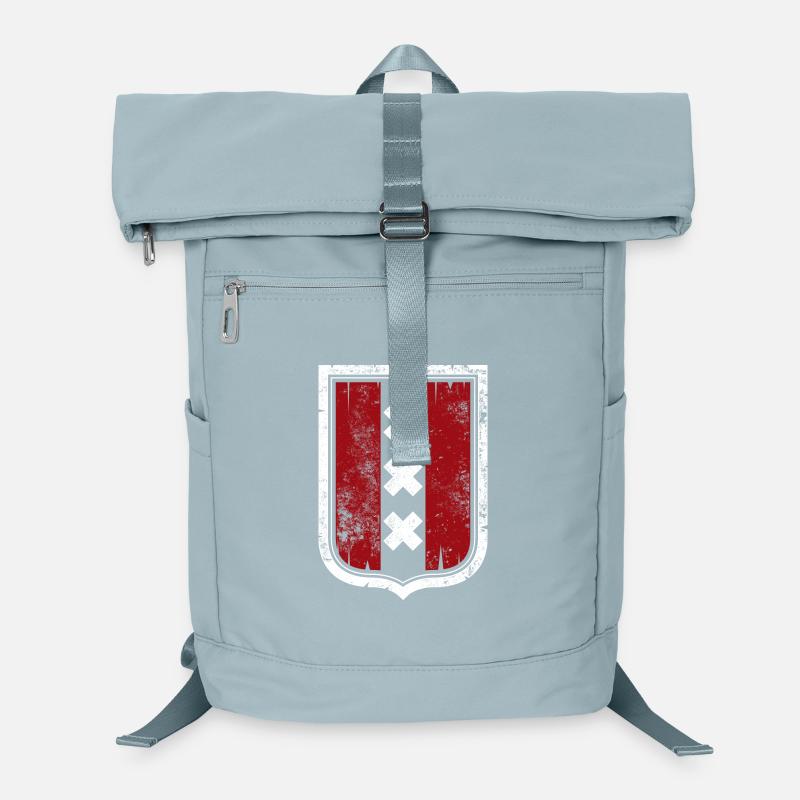 Rotes Schildwappen mit weißen Xs Laptop-Rucksack 