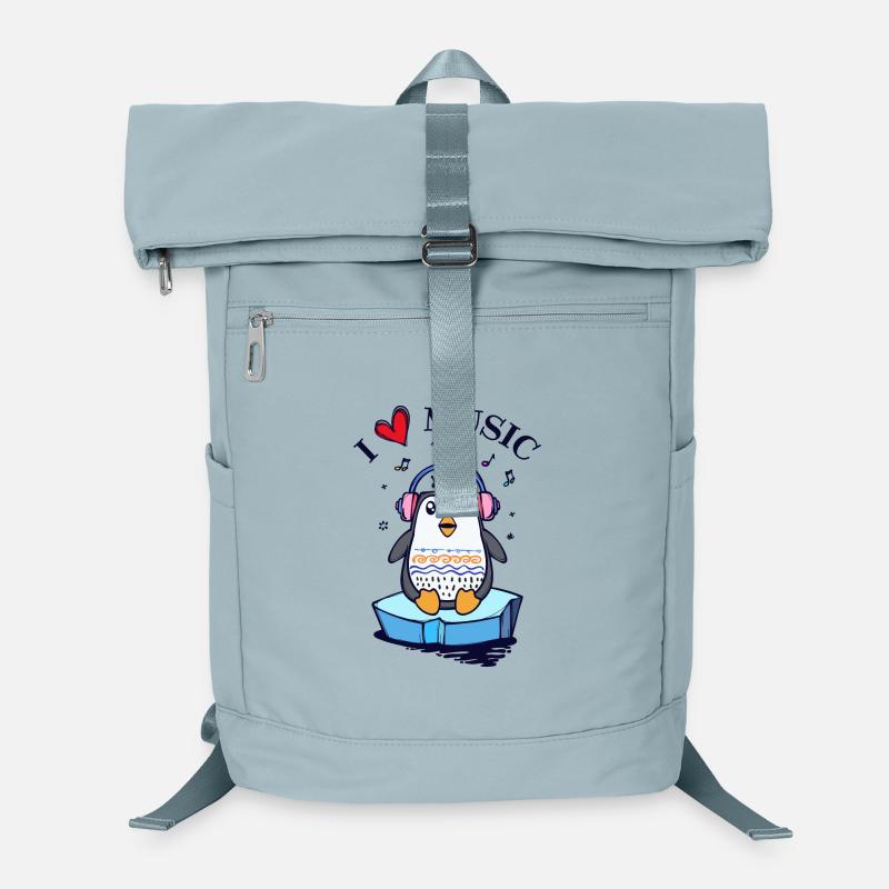 Seabird Cool Heart Penguin Animal Déclaration Sac à dos ordinateur