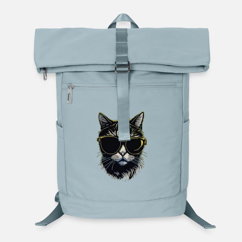 Katze mit Brille Laptop-Rucksack 