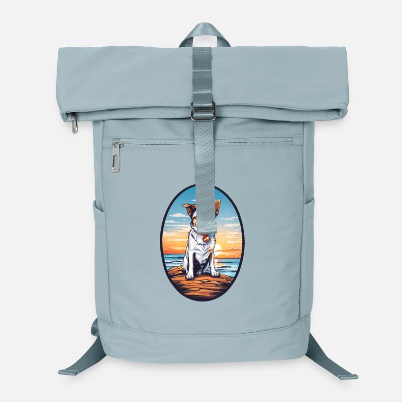Hund am Strand Laptop-Rucksack 
