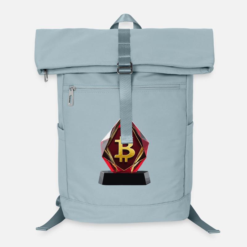 Bitcoin Crystal Logo Design Laptop Backpack