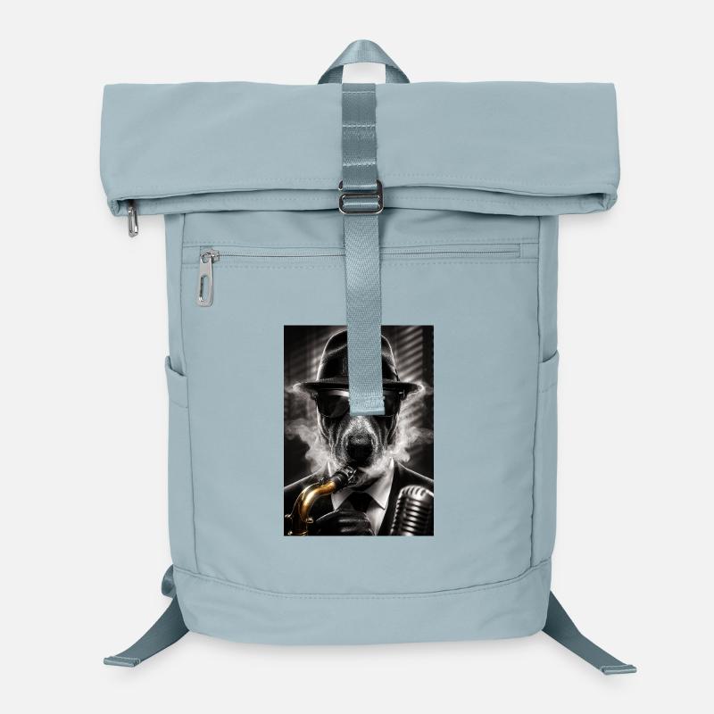 Dog in Jazz - Laptop Backpack - ice blue