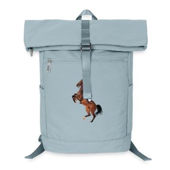 Cavalier élégant sur cheval cabré - Sac à dos ordinateur - bleu glacier - Devant