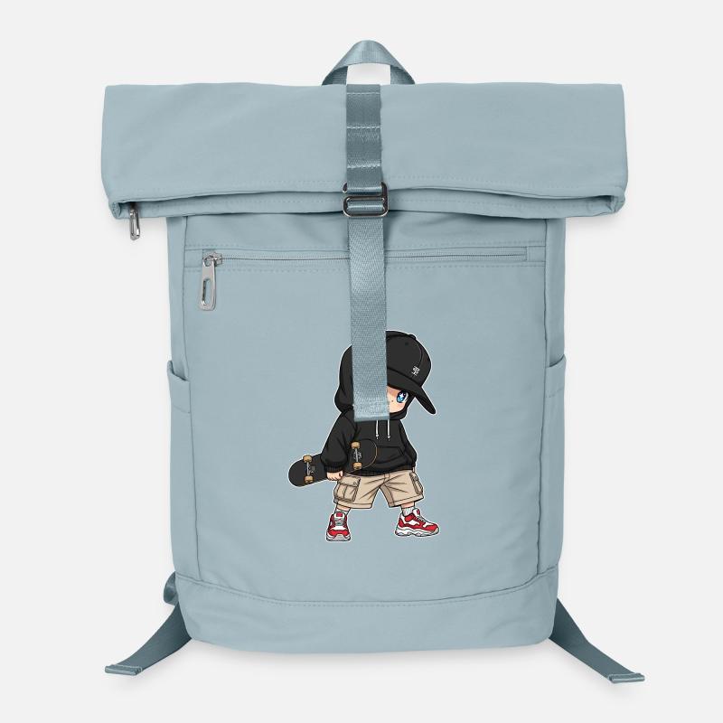 Conception de dessin animé de skateboarder urbain Sac à dos ordinateur