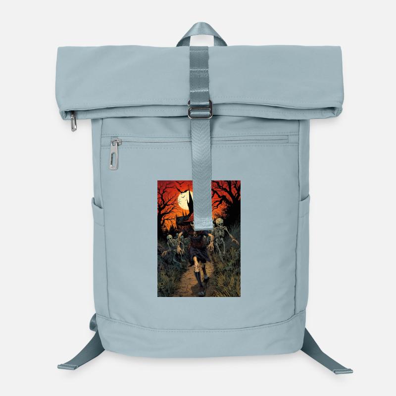 Grim Wanderer in Haunted Dusk - Laptop Backpack - ice blue