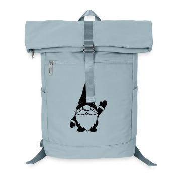 Lustiger Wichtel am Winken Illustration - Laptop-Rucksack  - Eisblau - Vorne