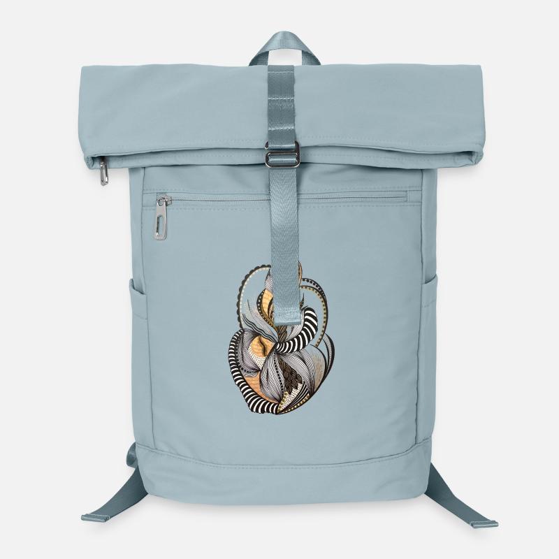 Organic leaf pattern in gold and black Laptop Backpack