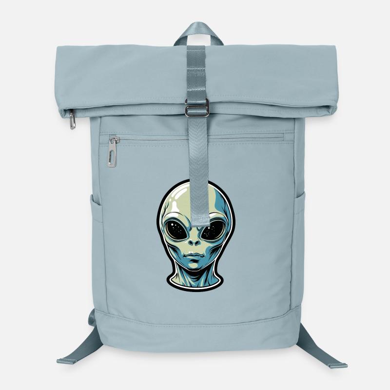 Alien Kopf Illustration Laptop-Rucksack 