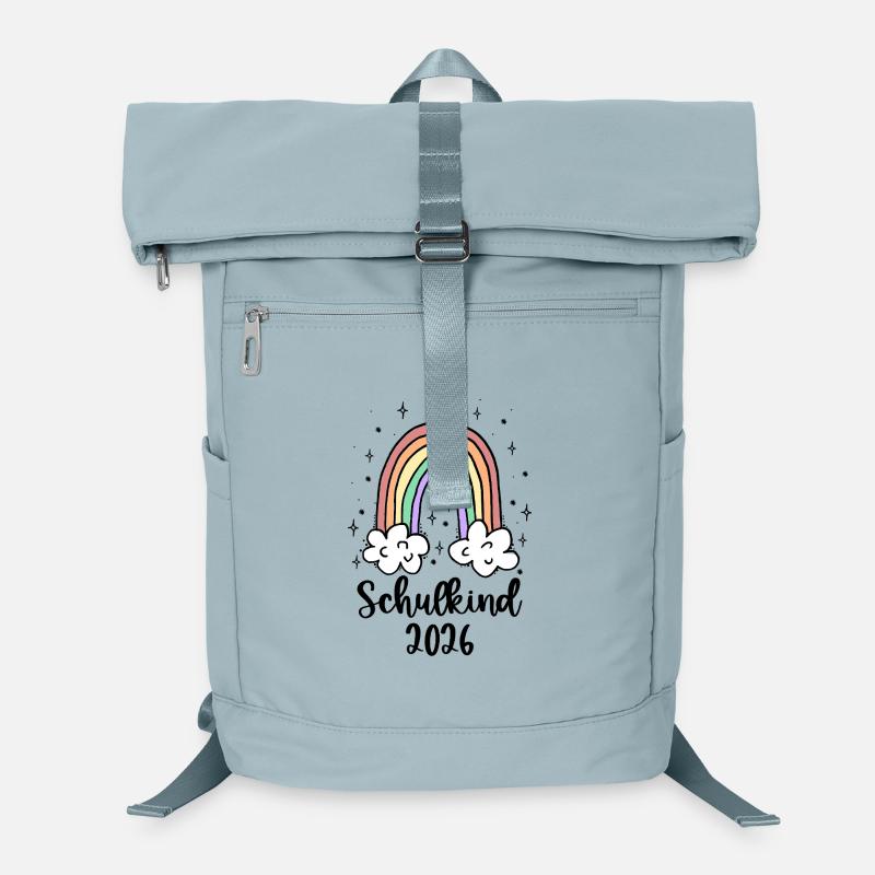 Schulkind 2026 Einschulung Mädchen Regenbogen Laptop-Rucksack 