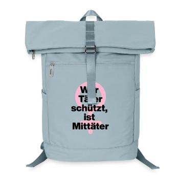 WER TÄTER SCHÜTZT, IST MITTÄTER! ♀ FEMALE EMPOWENT - Laptop-Rucksack  - Eisblau - Vorne