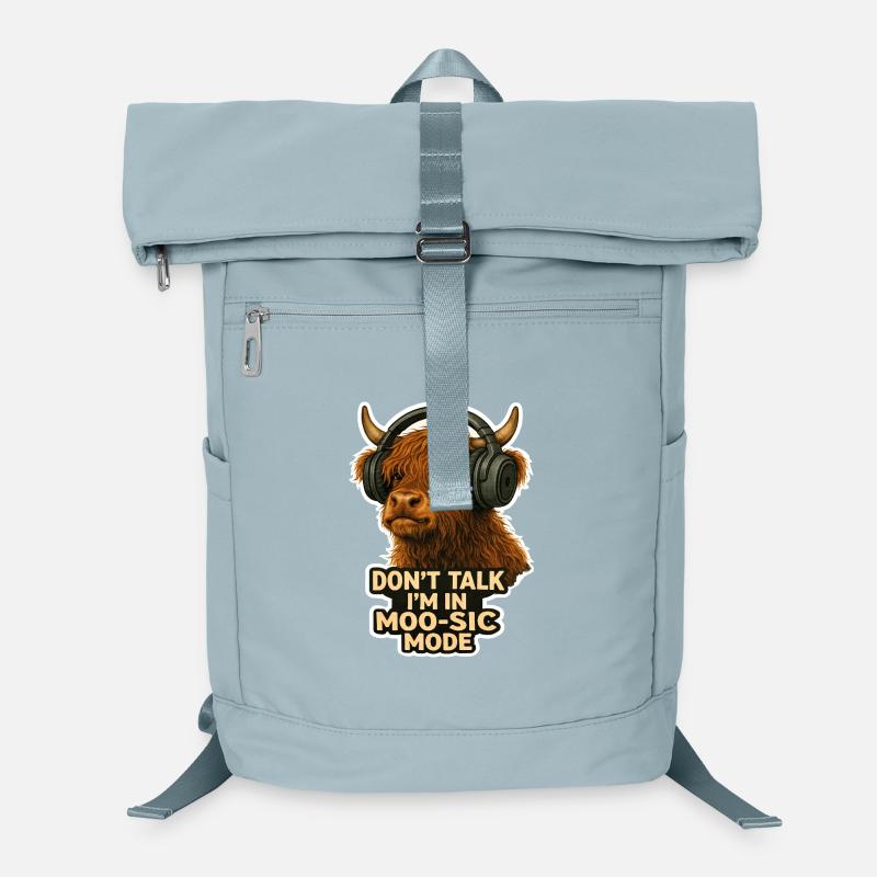 Don't Talk I'm in Moo-sic Mode – Lustige Highland  Laptop-Rucksack 