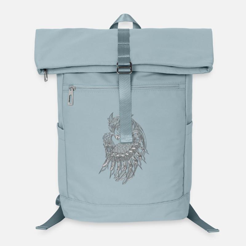 Silbernes Eulen-Design Laptop-Rucksack 