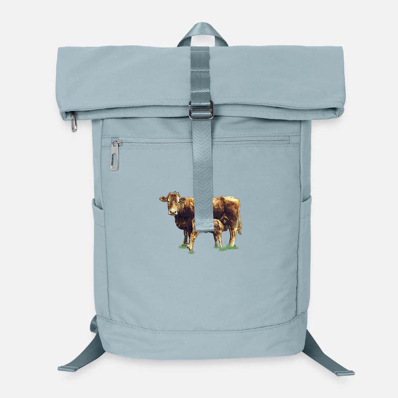 kuh mit kalb Laptop-Rucksack 