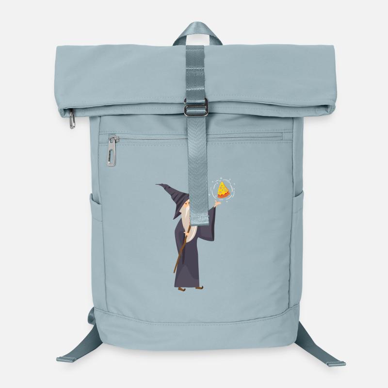 Magier zaubert Pizza – Fantasy RPG Design Laptop-Rucksack 