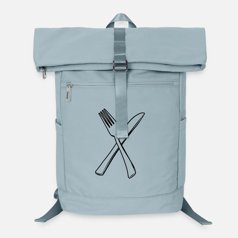 Couteau et fourchette transparents Sac à dos ordinateur