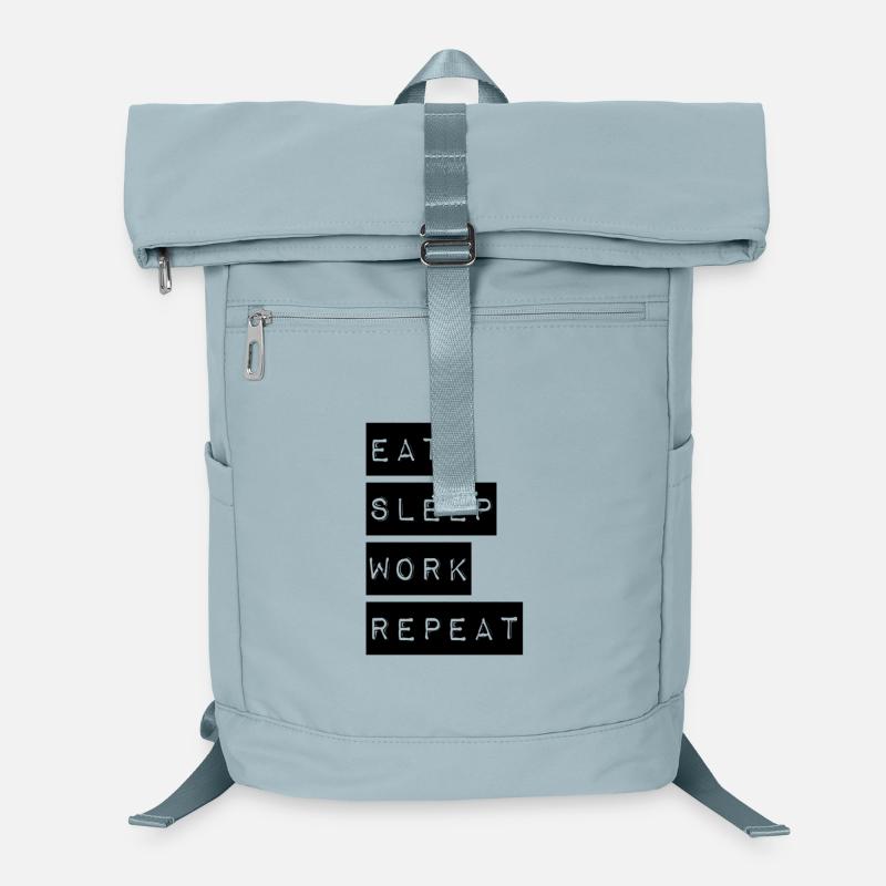 Abstract Eat, Sleep, Work, Repeat Pattern T-Shirt Laptop Backpack