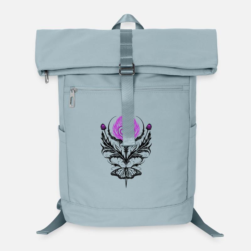 Distel mit Schmetterling Mutterknoten Laptop-Rucksack 
