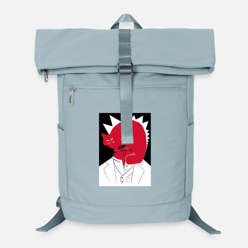Crazy cat - Laptop Backpack - ice blue