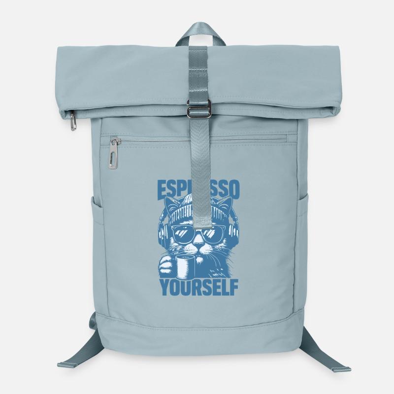 "Espresso Yourself" Cool Cat zum Kaffee Laptop-Rucksack 