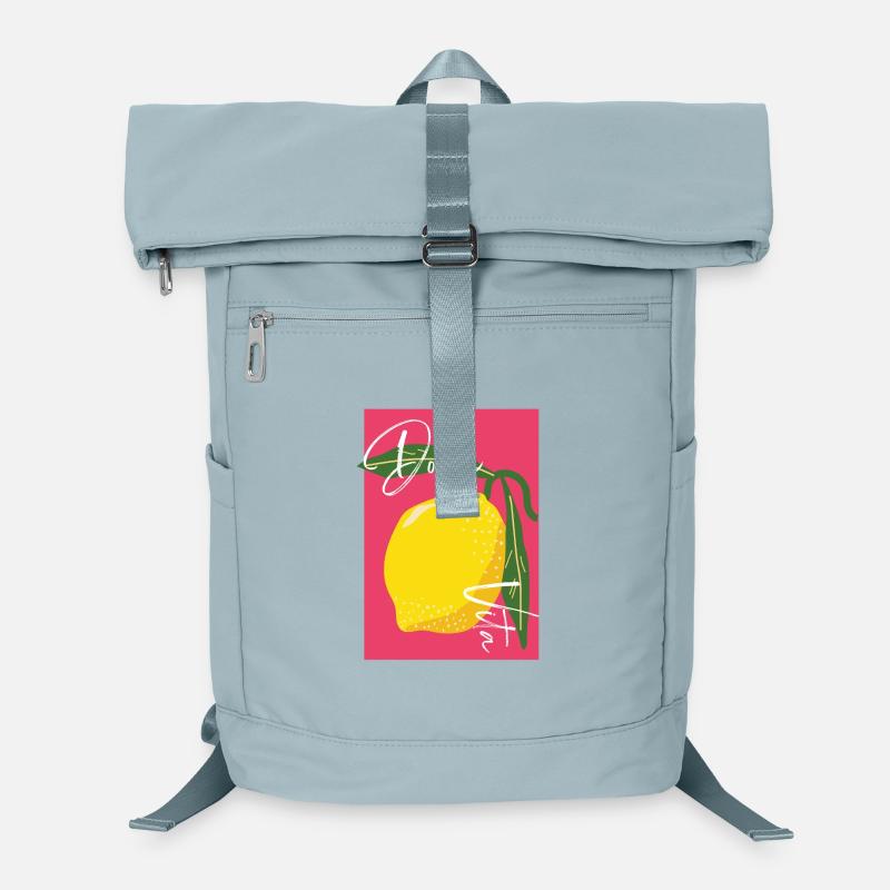 Zitrone mit Dolce Vita Handcrafted Schrift Laptop-Rucksack 