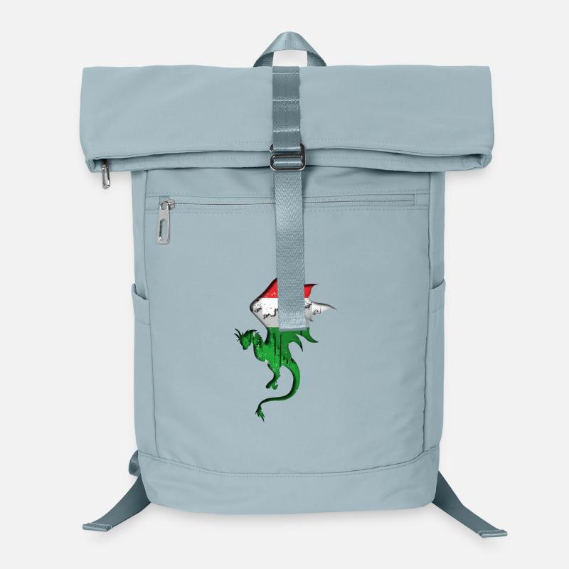 Drapeau de la Hongrie - Hongrie - Silhouette de dragon Sac à dos ordinateur