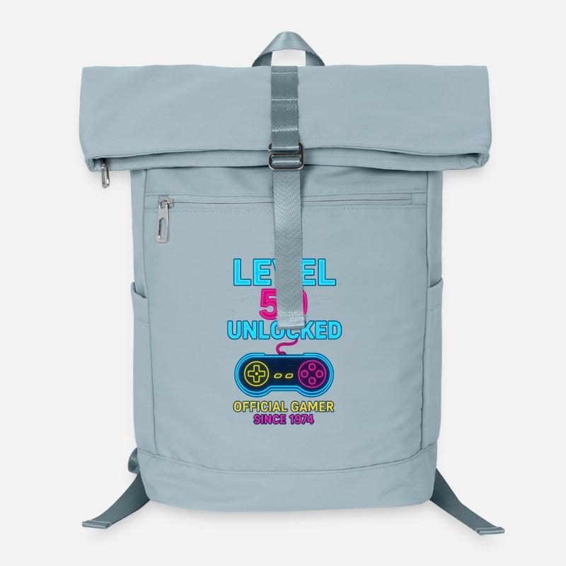 Level 50 Gamer Neon Design Laptop Backpack