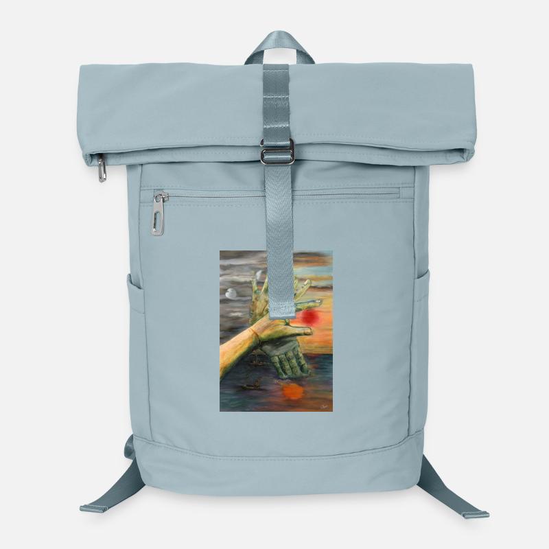Surreal Twin Hands at Sunset Laptop Backpack