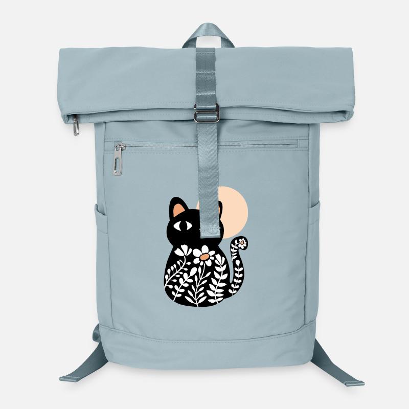 Chat en fleurs Sac à dos ordinateur