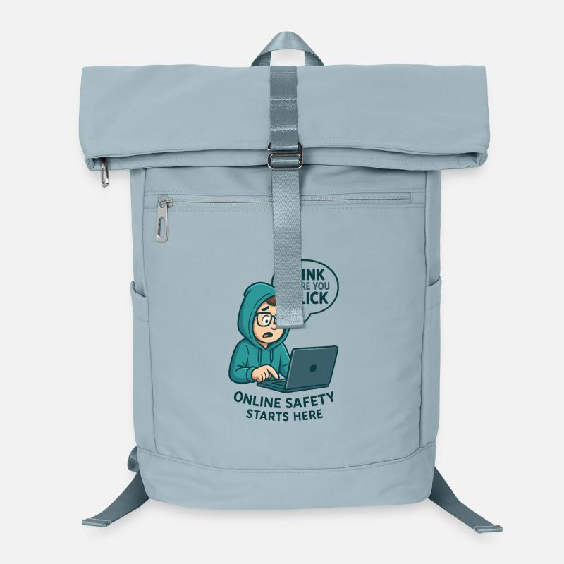 Denk nach bevor du klickst - Online Sicherheit Laptop-Rucksack 
