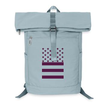 Dunkelviolette Flagge – Sterne-und-Streifen-Design - Laptop-Rucksack  - Eisblau - Vorne