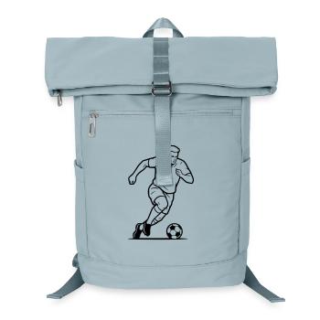 Fußball Spieler Schuss Torjäger Vektor - Laptop-Rucksack  - Eisblau - Vorne