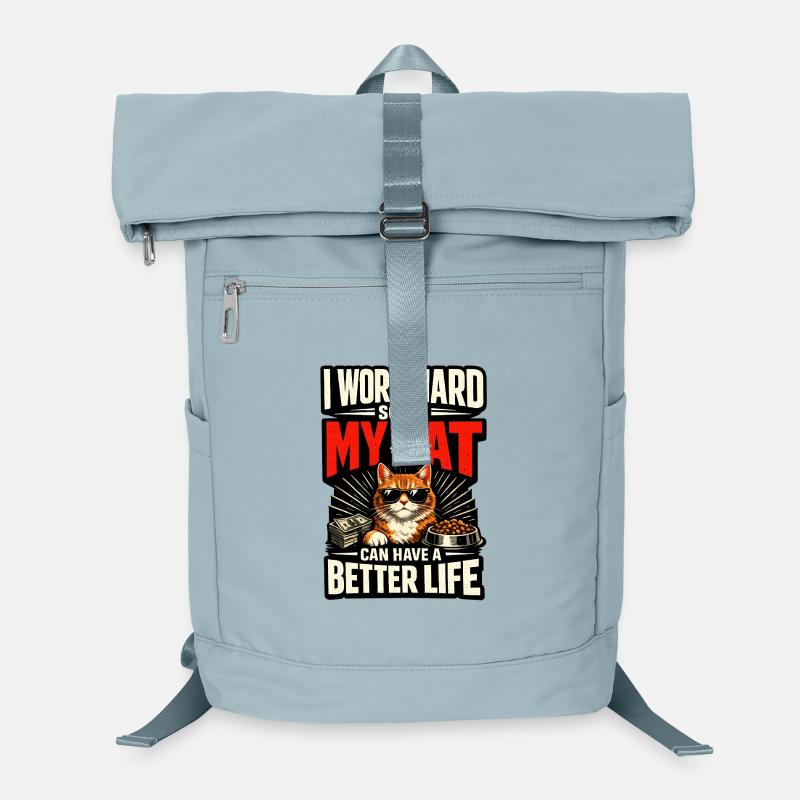 Ich arbeite hart damit meine Katze Luxusleben hat Laptop-Rucksack 