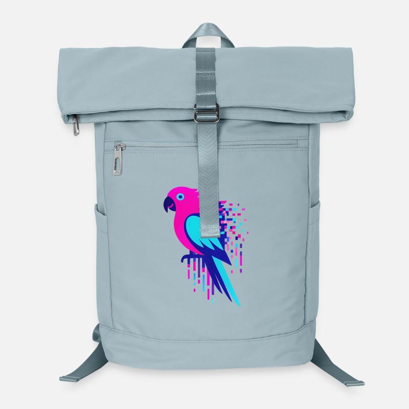 Glitch pixeliger Geek-Papagei Laptop-Rucksack 