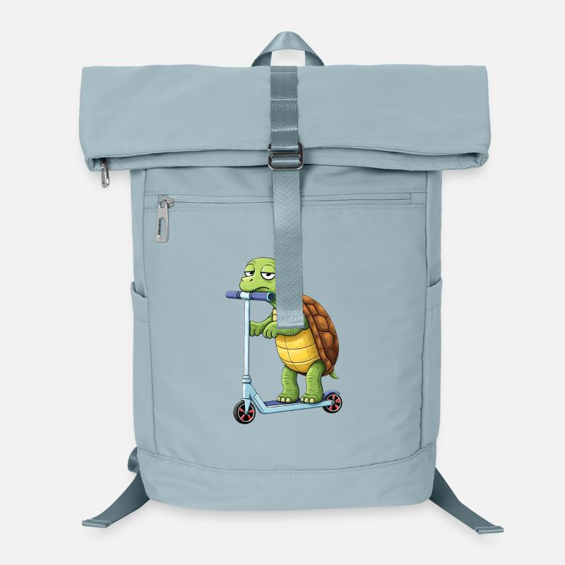 Süße Schildkröte Cartoon Roller Scooter Langweilig Laptop-Rucksack 