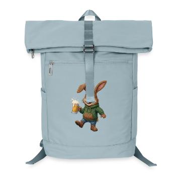 Osterhase Bier Hase Bierglas Party Feiern Ostern - Laptop-Rucksack  - Eisblau - Vorne
