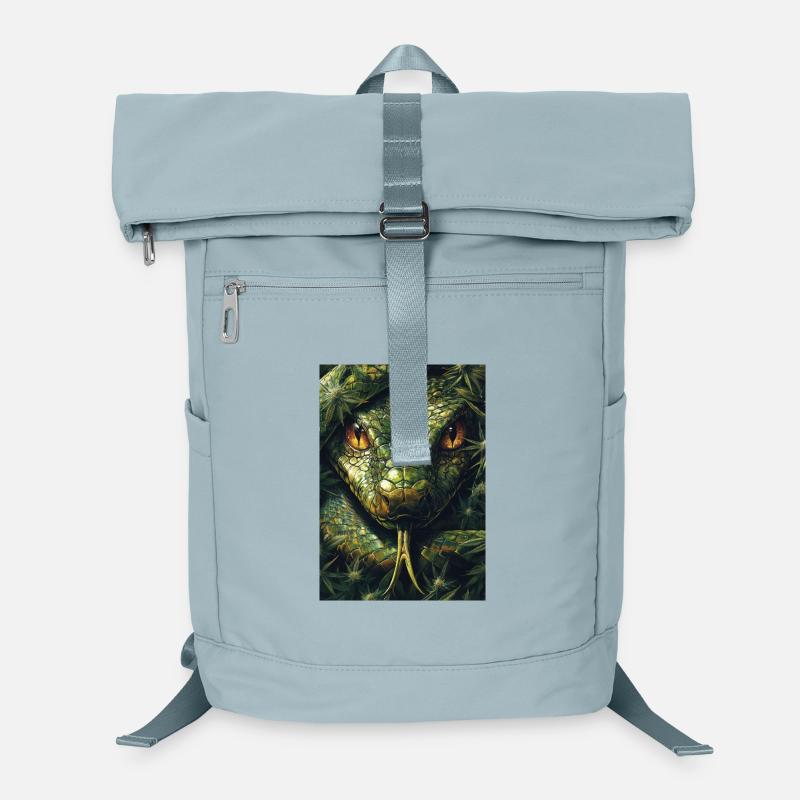 Snake Eye with Leaf Pattern Laptop Backpack