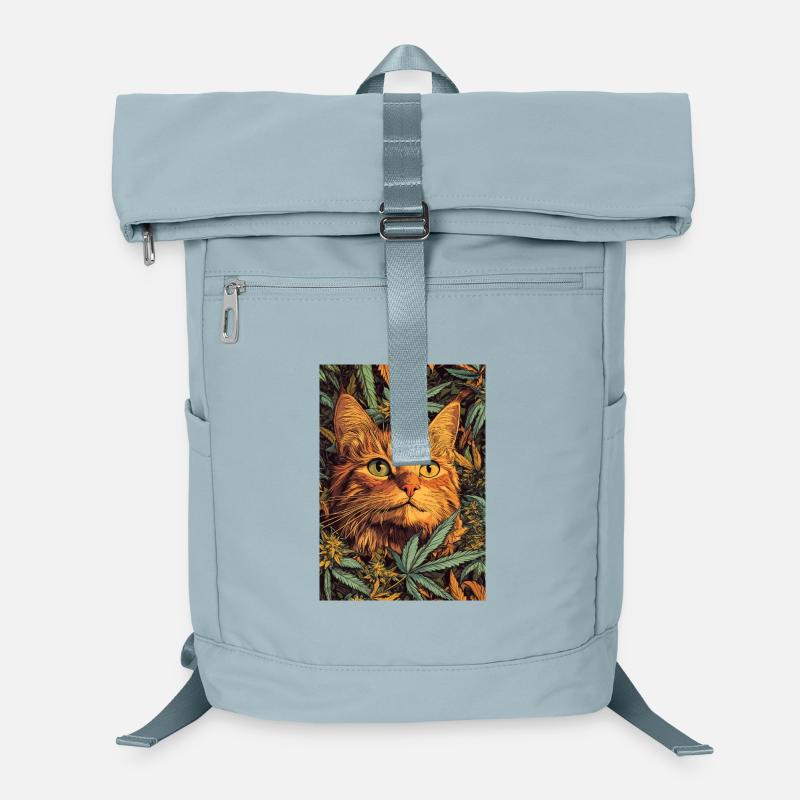 Cat face in the hemp forest Laptop Backpack