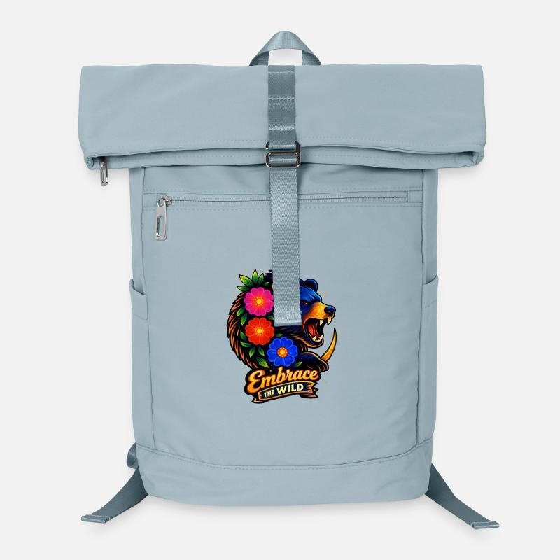 Wildnisumarmung mit Blumen Laptop-Rucksack 