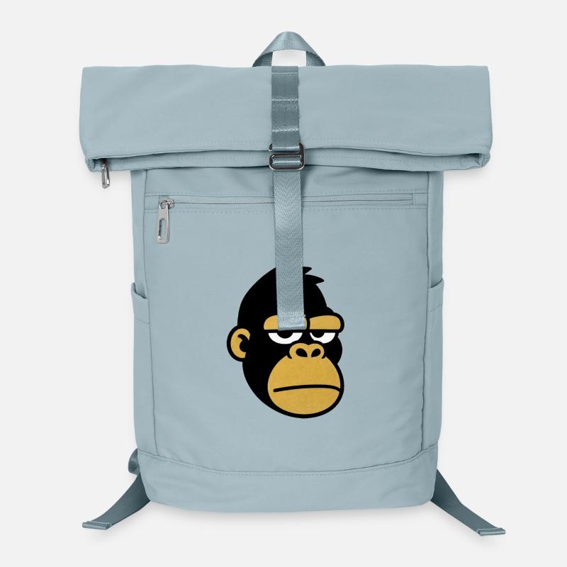 Tired Monkey Head Cartoon Laptop Backpack
