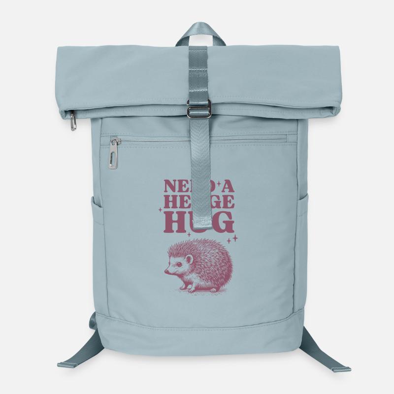 Hedgehog Charm Motif Laptop Backpack