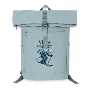 Vivre pour skier, skier pour vivre - Sac à dos ordinateur - bleu glacier - Devant