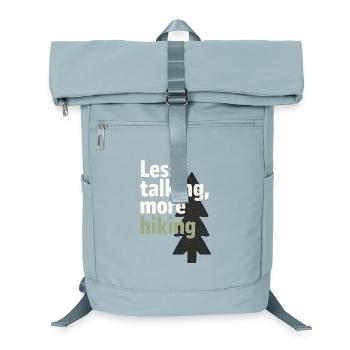 Weniger reden, mehr Wandern - Laptop-Rucksack  - Eisblau - Vorne
