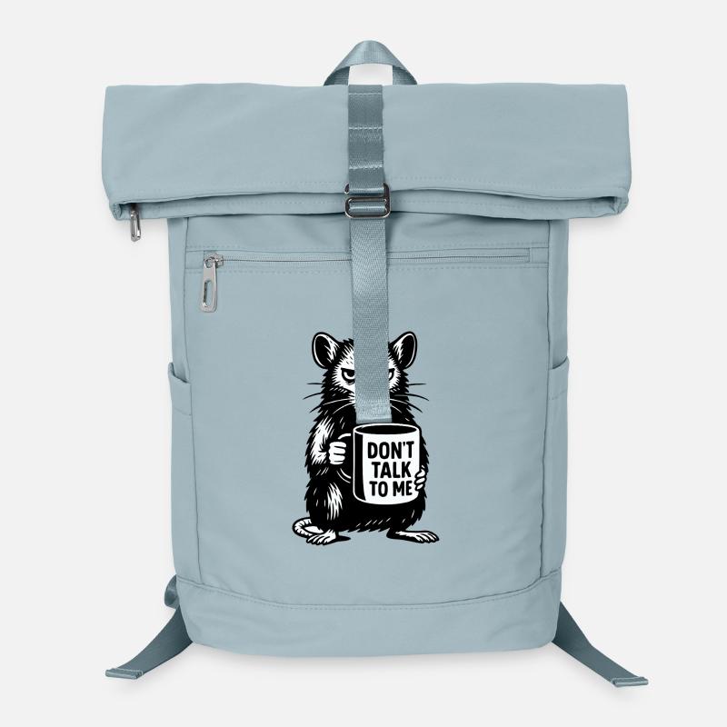 Rat Sinistre avec une tasse à café Sac à dos ordinateur