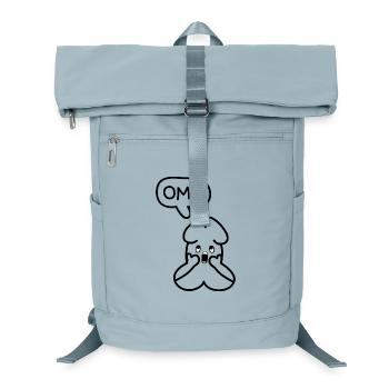 lustiges Junior OMG Emoticon - Laptop-Rucksack  - Eisblau - Vorne