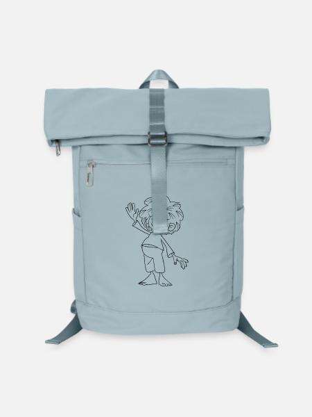 Pumuckl Outline Fröhlicher Pumuckl - Laptop-Rucksack - Eisblau