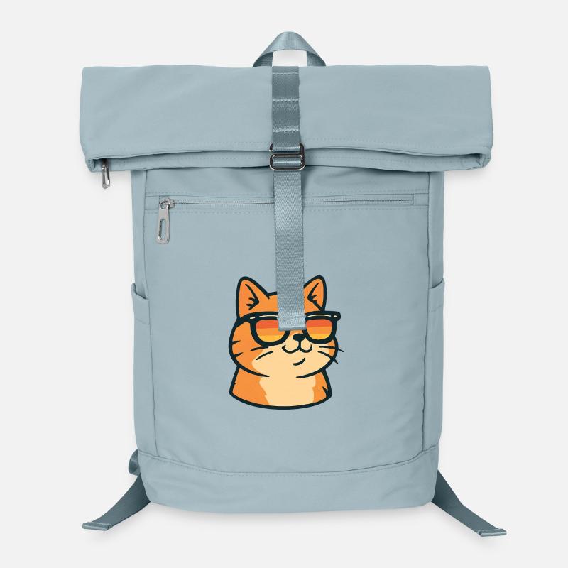 Katze mit Retro-Sonnenbrille Laptop-Rucksack 