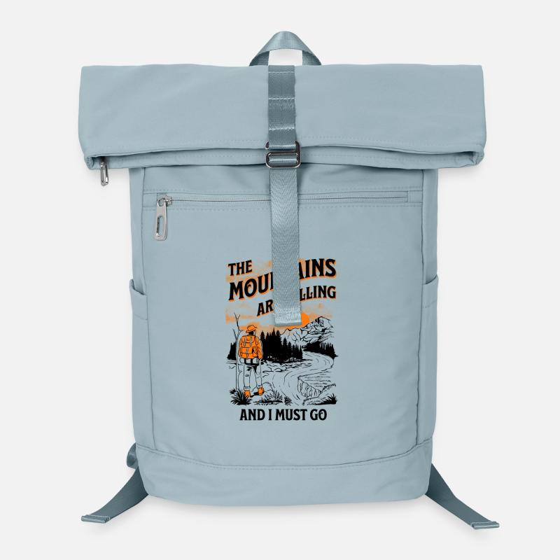 Mountains are calling I must go Climber Hiker - Laptop Backpack - ice blue