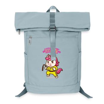 LEECORNE - Humour licorne kawaii - Sac à dos ordinateur - bleu glacier - Devant