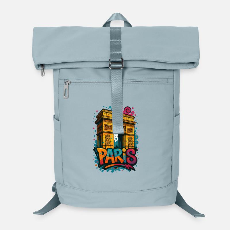Paris Arc de Triomphe Shirt–Graffiti Style Design Laptop-Rucksack 