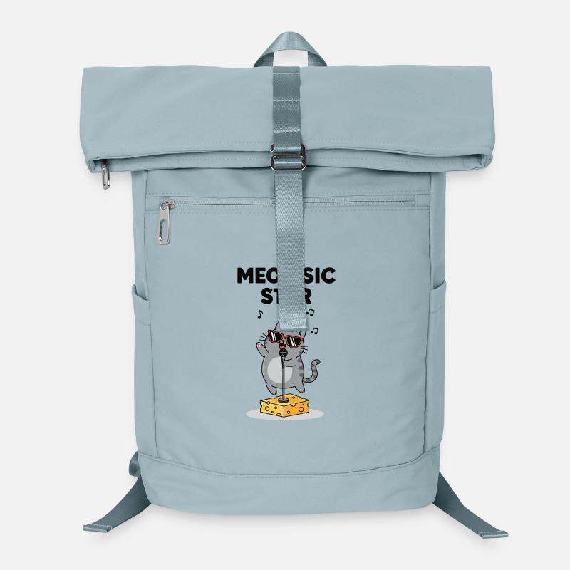 Karaoke Cat - Laptop Backpack - ice blue